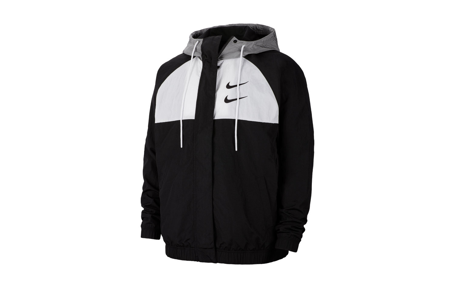 Nike Sw Swoosh Woven Jacket, Black/White/Particle Grey férfi kabát eladó, ár  | Garage Store Webshop
