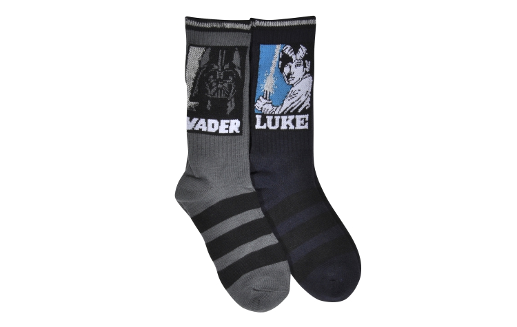 Star Wars Youth Jacquard Crew LUKE/VADER Sox 2*pack, Grey/Navy gyerek zokni  eladó, ár | Garage Store Webshop